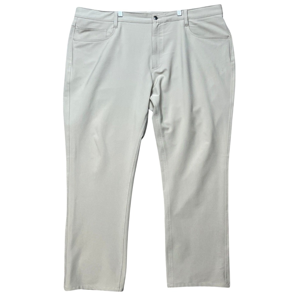 FootJoy Pants Men 42x30 Khaki Tan Athletic Fit Stretch 5-Pocket Golf Performance